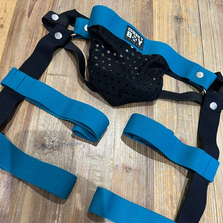 2 Tone Harness Shorts with Optional Clip On Jockstrap