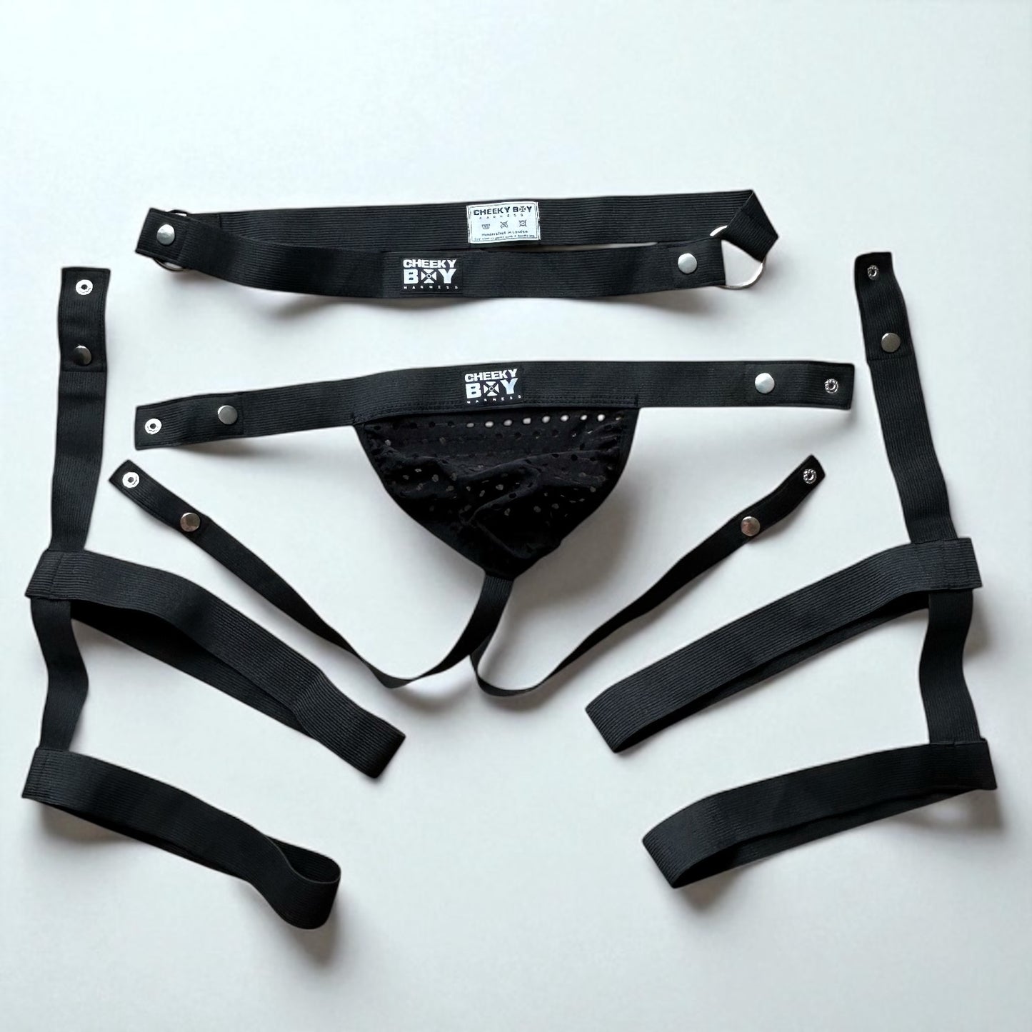 2 Tone Harness Shorts with Optional Clip On Jockstrap