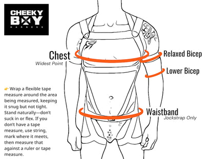 Mens Diamond Back Body Harness - Black