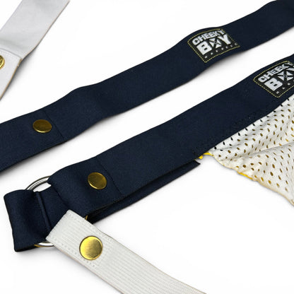 Sailor Style Interchangeable Harness with Jockstrap & Gold Chains