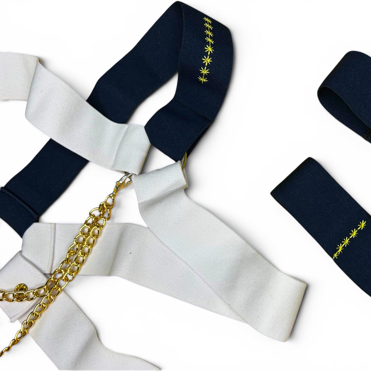 Sailor Style Interchangeable Harness with Jockstrap & Gold Chains