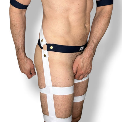 Sailor Style Interchangeable Harness with Jockstrap & Gold Chains