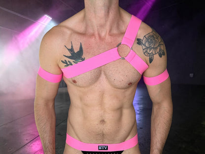 neon-pink-mens-harness-front-view